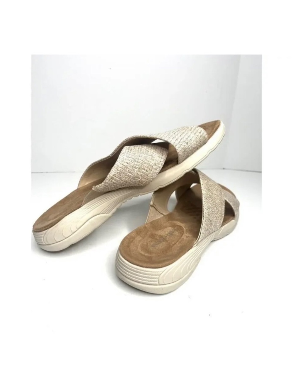 Easy Spirit Raffia Slide Sandals - Picture 4 of 5
